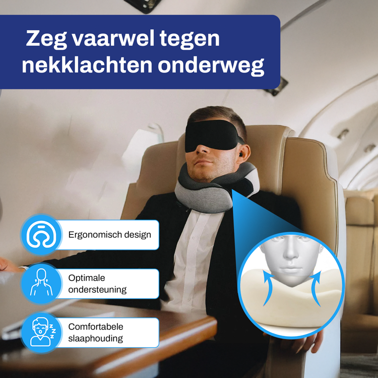 Ergo Nekkussen Vliegtuig - Reiskussen - Sleeptight
