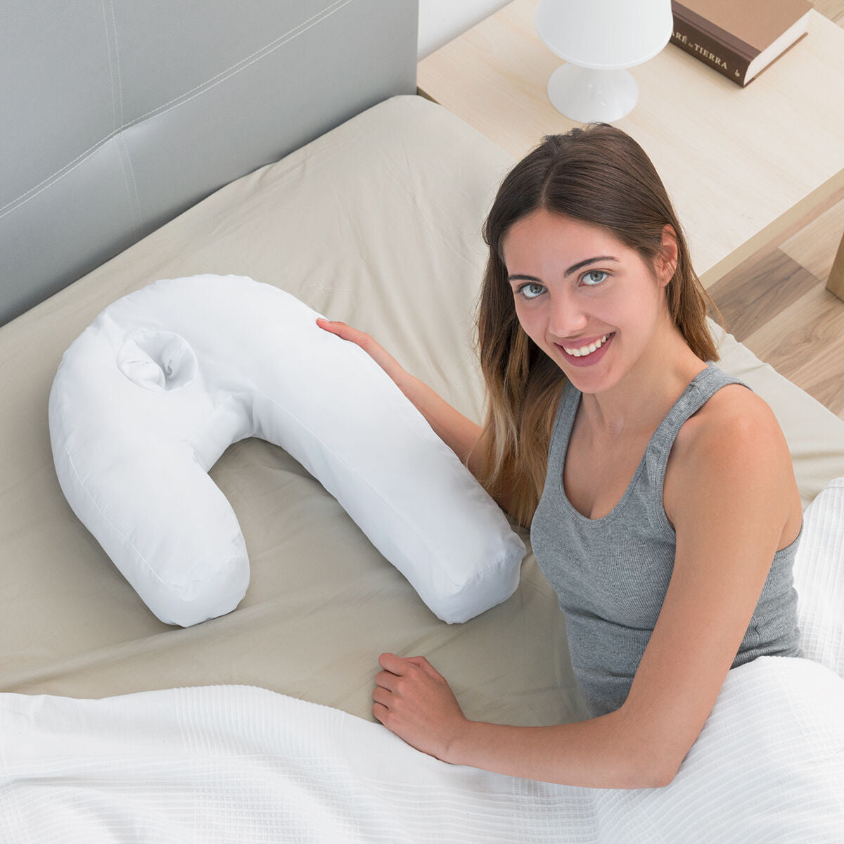 Innovagoods Ergonomisch U-Vormig Zijslaapkussen Slupill Innovagoods