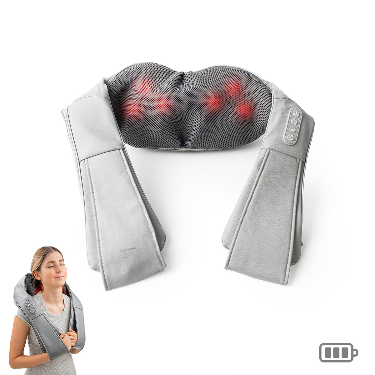 Innovagoods Oplaadbaar Shiatsu-Massageapparaat Pro Massatsu Innovagoods