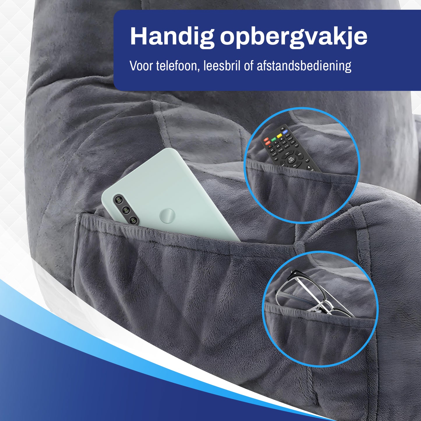 Ergo Leeskussen – Ergonomisch Rugkussen voor in Bed of op de Bank