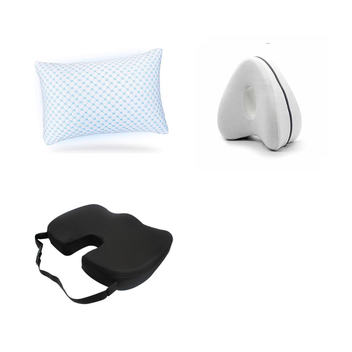 Hoofdkussens traagschuim afstelbaar kniekussen zitkussen 