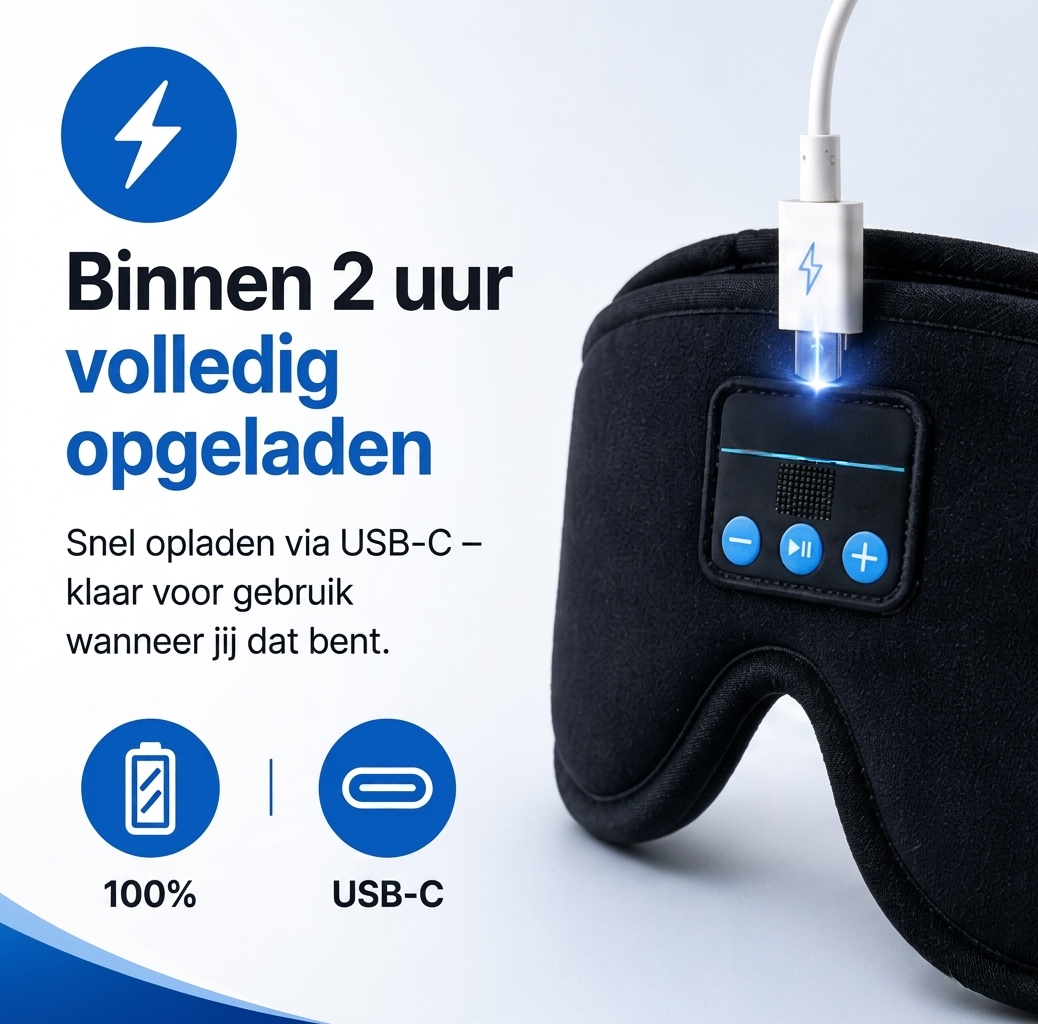 Bluetooth 3D Slaapmasker Traagschuim