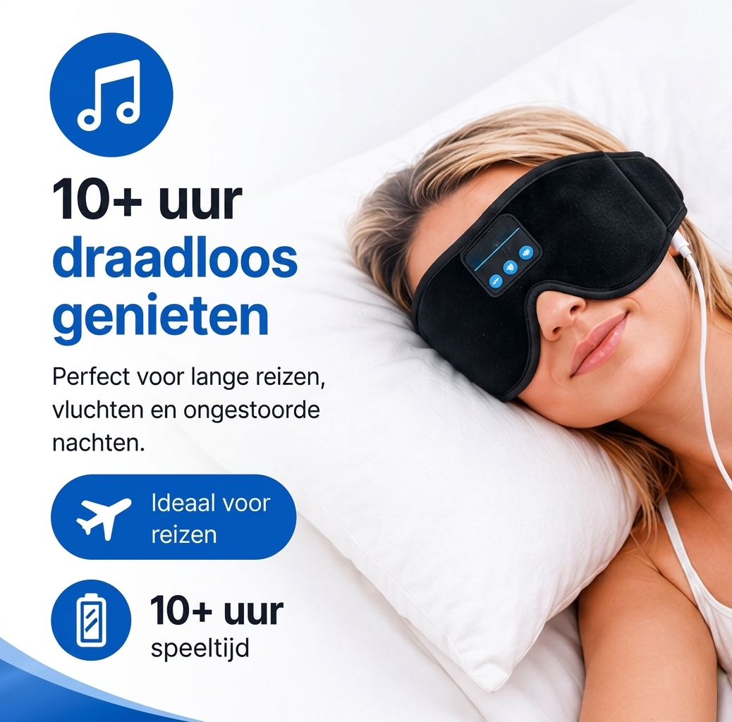 Bluetooth 3D Slaapmasker Traagschuim