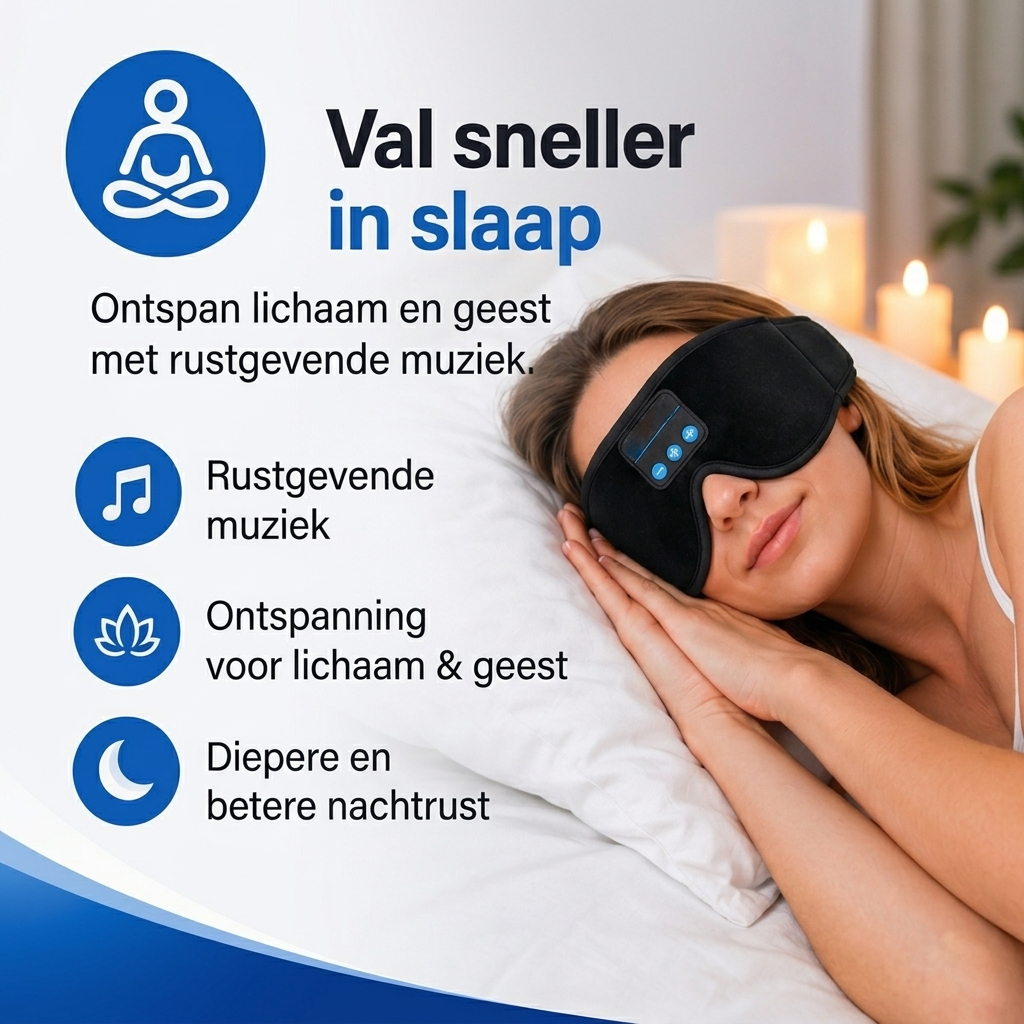 Bluetooth 3D Slaapmasker Traagschuim