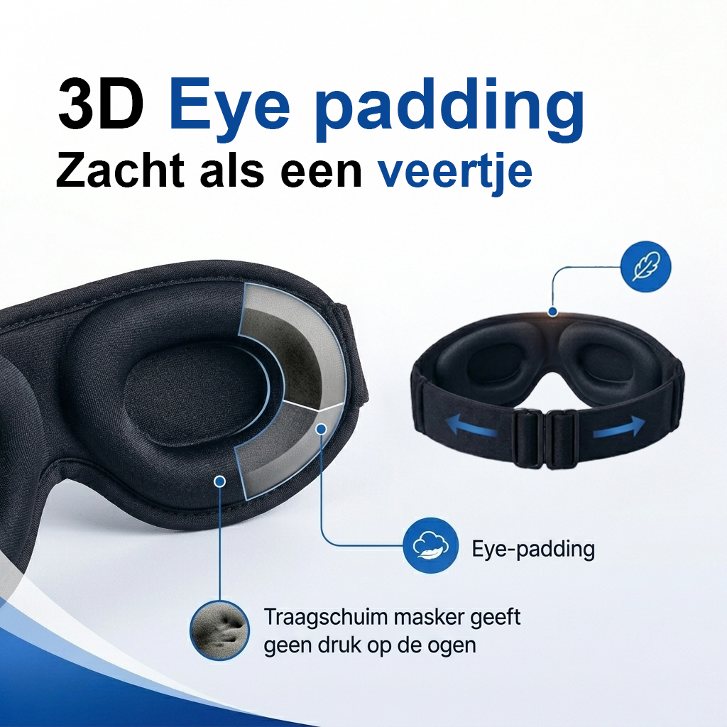 Bluetooth 3D Slaapmasker Traagschuim